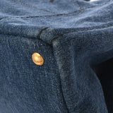 PRADA プラダ カナパ トート ブルー B1877B レディース デニム ハンドバッグ ABランク 中古 銀蔵