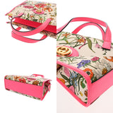 GUCCI グッチ フローラ 2WAY ホワイト/ビビットピンク 550141 レディース キャンバス レザー ハンドバッグ ABランク 中古 銀蔵