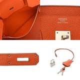 HERMES エルメス バーキン 35 オレンジ □R刻印(2014年頃) ユニセックス トリヨンクレマンス ハンドバッグ Aランク 中古 銀蔵