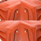 HERMES エルメス バーキン 35 オレンジ □R刻印(2014年頃) ユニセックス トリヨンクレマンス ハンドバッグ Aランク 中古 銀蔵