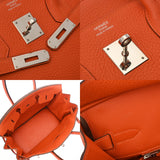 HERMES エルメス バーキン 35 オレンジ □R刻印(2014年頃) ユニセックス トリヨンクレマンス ハンドバッグ Aランク 中古 銀蔵
