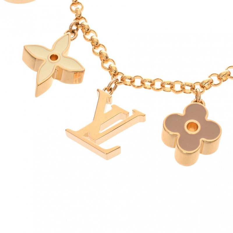 LOUIS VUITTON ルイヴィトン チェーンフルール ドゥ モノグラム ゴールド M01413 レディース GP キーホルダー Aランク 中古 銀蔵