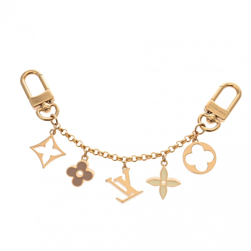 LOUIS VUITTON ルイヴィトン チェーンフルール ドゥ モノグラム ゴールド M01413 レディース GP キーホルダー Aランク 中古 銀蔵