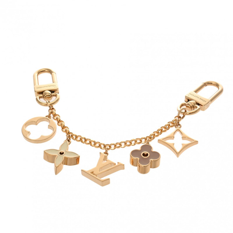 LOUIS VUITTON ルイヴィトン チェーンフルール ドゥ モノグラム ゴールド M01413 レディース GP キーホルダー Aランク 中古 銀蔵