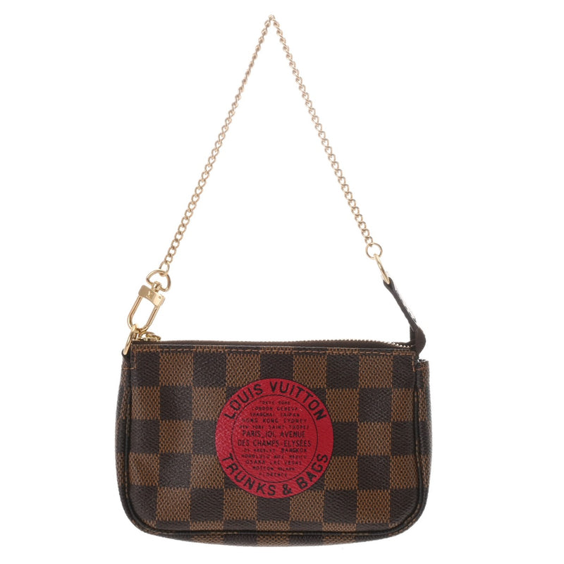 LOUIS VUITTON ルイヴィトン ダミエ ミニアクセサリーポーチ T&B ブラウン N58011 レディース ダミエキャンバス アクセサリーポーチ Aランク 中古 銀蔵
