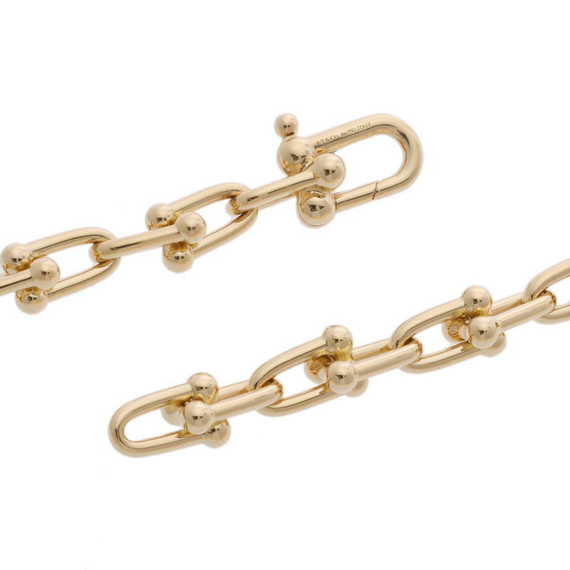 TIFFANY&Co. ティファニー ハードウェア スモールネックレス レディース K18イエローゴールド YG ネックレス Aランク 中古 銀蔵