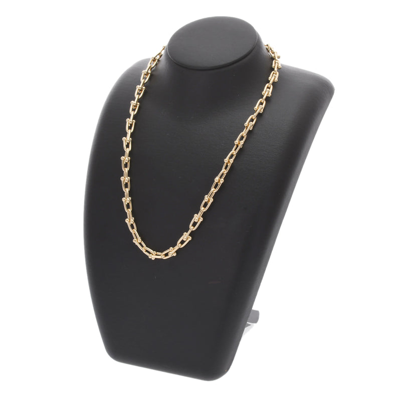 TIFFANY&Co. ティファニー ハードウェア スモールネックレス レディース K18イエローゴールド YG ネックレス Aランク 中古 銀蔵