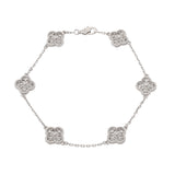 VAN CLEEF & ARPELS ヴァンクリーフ＆アーペル スウィートアルハンブラブレス VCAR085700 レディース K18ホワイトゴールド WG ブレスレット Aランク 中古 銀蔵