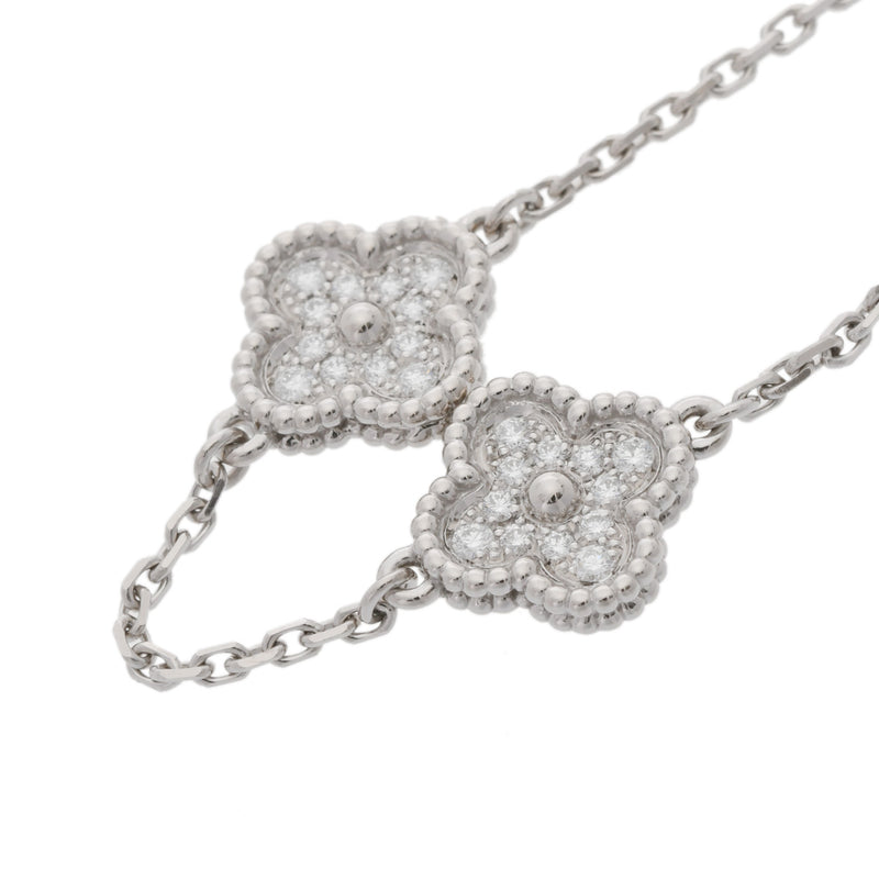 VAN CLEEF & ARPELS ヴァンクリーフ＆アーペル スウィートアルハンブラブレス VCAR085700 レディース K18ホワイトゴールド WG ブレスレット Aランク 中古 銀蔵