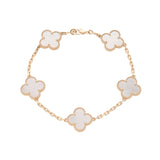 VAN CLEEF & ARPELS ヴァンクリーフ＆アーペル ヴィンテージ アルハンブラ マザー オブ パール  VCARA41800 レディース K18イエローゴールド YG ブレスレット Aランク 中古 銀蔵