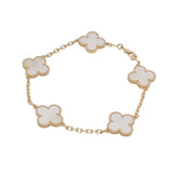 VAN CLEEF & ARPELS ヴァンクリーフ＆アーペル ヴィンテージ アルハンブラ マザー オブ パール  VCARA41800 レディース K18イエローゴールド YG ブレスレット Aランク 中古 銀蔵