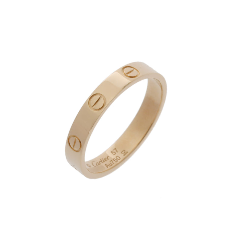 CARTIER カルティエ ミニラブリング #57 17号 レディース K18イエローゴールド YG リング・指輪 Aランク 中古 銀蔵