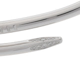 CARTIER カルティエ ジュストアンクル 新型 ハーフダイヤ #18 レディース K18ホワイトゴールド WG ブレスレット Aランク 中古 銀蔵