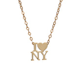 TIFFANY&Co. ティファニー I LOVE NY レディース 18Kイエローゴールド YG ネックレス Aランク 中古 銀蔵