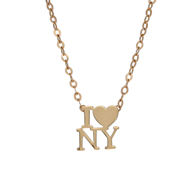 TIFFANY&Co. ティファニー I LOVE NY レディース 18Kイエローゴールド YG ネックレス Aランク 中古 銀蔵