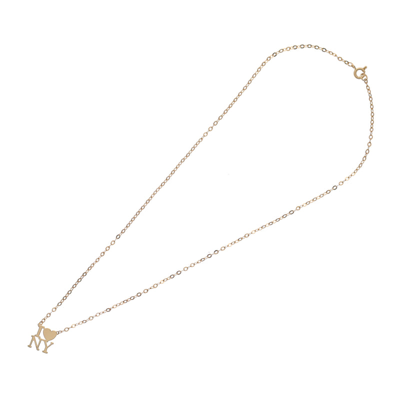 TIFFANY&Co. ティファニー I LOVE NY レディース 18Kイエローゴールド YG ネックレス Aランク 中古 銀蔵