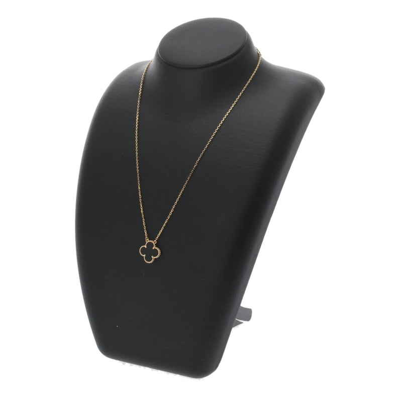 VAN CLEEF & ARPELS ヴァンクリーフ＆アーペル ヴィンテージ アルハンブラ オニキス VCARA45800 レディース K18イエローゴールド YG ネックレス Aランク 中古 銀蔵