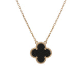 VAN CLEEF & ARPELS ヴァンクリーフ＆アーペル ヴィンテージ アルハンブラ オニキス VCARA45800 レディース K18イエローゴールド YG ネックレス Aランク 中古 銀蔵