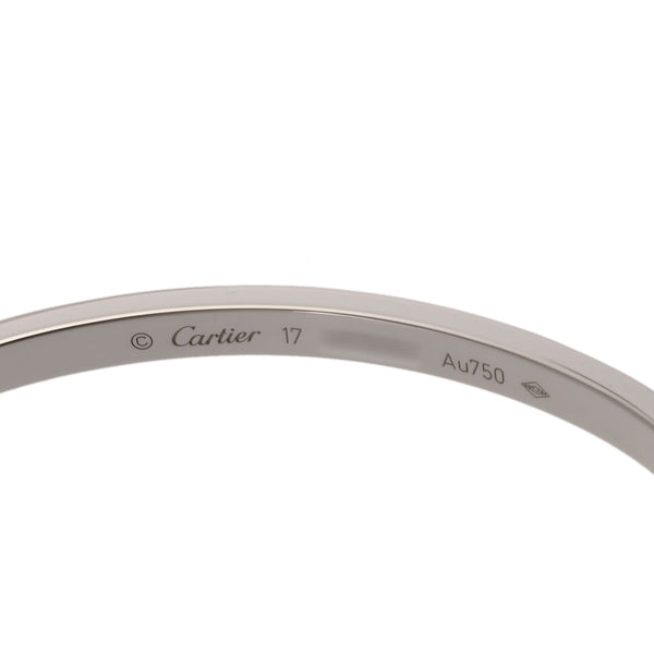 CARTIER カルティエ ラブブレスレット SM #17 新型 2021年国内ギャラ レディース K18ホワイトゴールド WG ブレスレット Aランク 中古 銀蔵