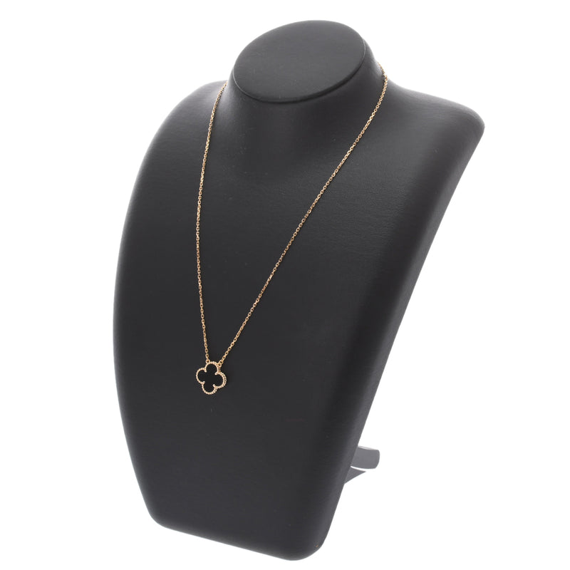 VAN CLEEF & ARPELS ヴァンクリーフ＆アーペル ヴィンテージ アルハンブラ オニキス VCARA45800 レディース K18イエローゴールド YG ネックレス Aランク 中古 銀蔵