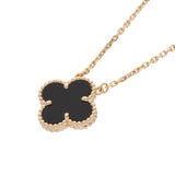 VAN CLEEF & ARPELS ヴァンクリーフ＆アーペル ヴィンテージ アルハンブラ オニキス VCARA45800 レディース K18イエローゴールド YG ネックレス Aランク 中古 銀蔵