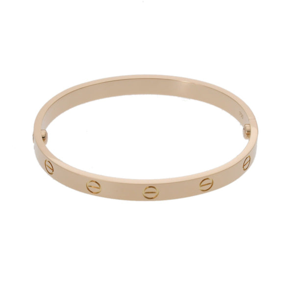 CARTIER カルティエ ラブブレス 新型 #18 レディース K18イエローゴールド YG ブレスレット Aランク 中古 銀蔵