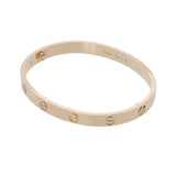 CARTIER カルティエ ラブブレス 新型 #18 レディース K18イエローゴールド YG ブレスレット Aランク 中古 銀蔵