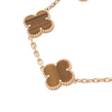 VAN CLEEF & ARPELS ヴァンクリーフ＆アーペル ヴィンテージ アルハンブラ タイガーアイ VCARP7RP00 レディース K18イエローゴールド YG ブレスレット Aランク 中古 銀蔵
