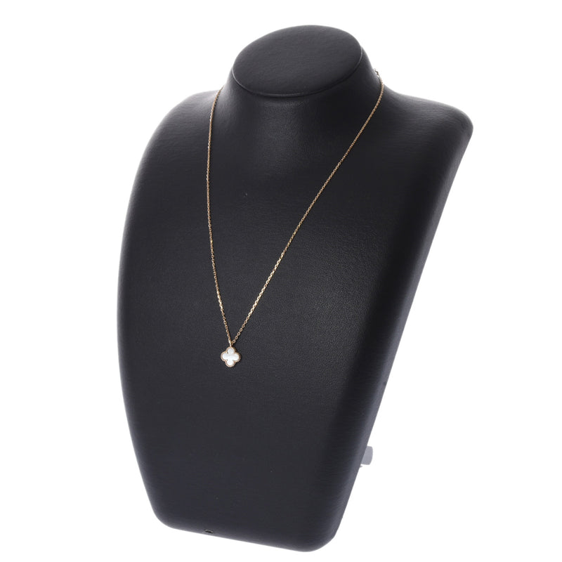 VAN CLEEF & ARPELS ヴァンクリーフ＆アーペル スウィート アルハンブラ マザーオブパール VCARF69100 レディース K18イエローゴールド YG ネックレス Aランク 中古 銀蔵