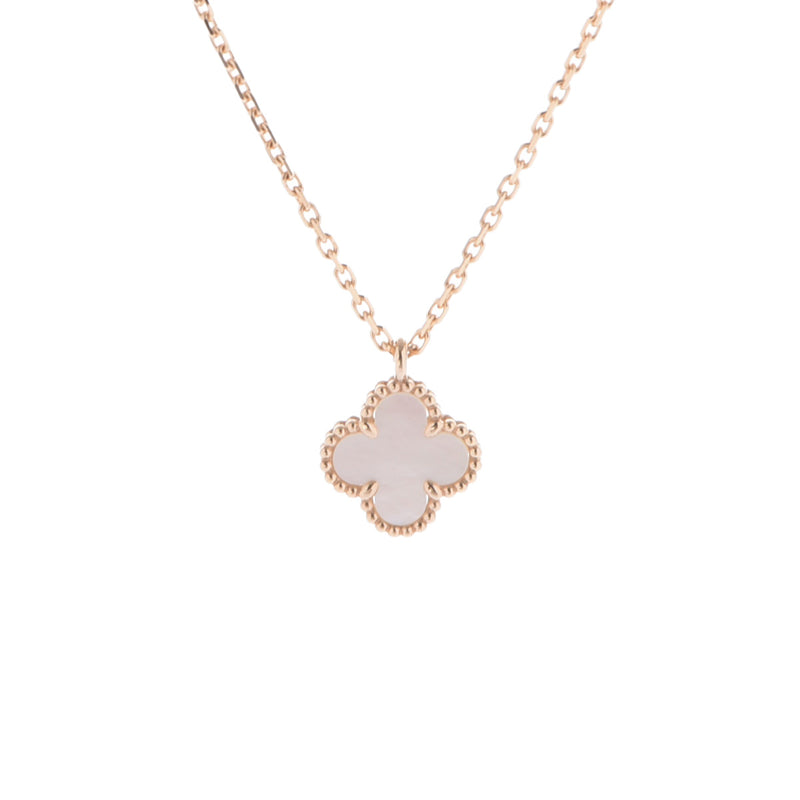 VAN CLEEF & ARPELS ヴァンクリーフ＆アーペル スウィート アルハンブラ マザーオブパール VCARF69100 レディース K18イエローゴールド YG ネックレス Aランク 中古 銀蔵