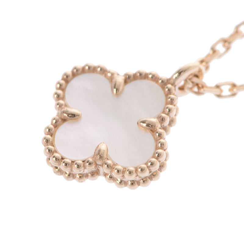 VAN CLEEF & ARPELS ヴァンクリーフ＆アーペル スウィート アルハンブラ マザーオブパール VCARF69100 レディース K18イエローゴールド YG ネックレス Aランク 中古 銀蔵