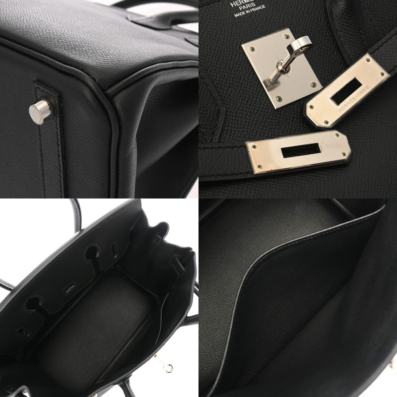 HERMES エルメス バーキン 30 ブラック □M刻印(2009年頃) レディース ヴォーエプソン ハンドバッグ Aランク 中古 銀蔵