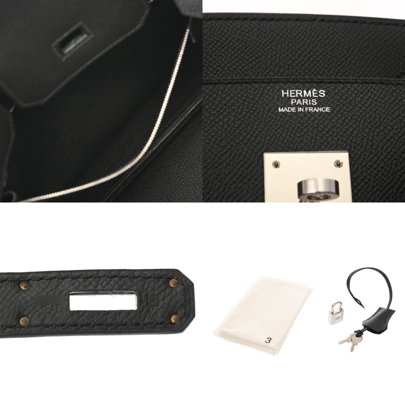 HERMES エルメス バーキン 30 ブラック □M刻印(2009年頃) レディース ヴォーエプソン ハンドバッグ Aランク 中古 銀蔵