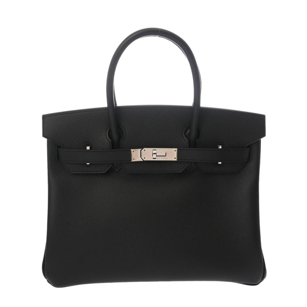 HERMES エルメス バーキン 30 ブラック □M刻印(2009年頃) レディース ヴォーエプソン ハンドバッグ Aランク 中古 銀蔵