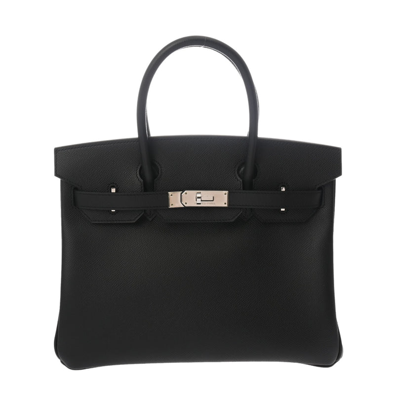 HERMES エルメス バーキン 30 ブラック □M刻印(2009年頃) レディース ヴォーエプソン ハンドバッグ Aランク 中古 銀蔵