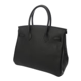 HERMES エルメス バーキン 30 ブラック □M刻印(2009年頃) レディース ヴォーエプソン ハンドバッグ Aランク 中古 銀蔵