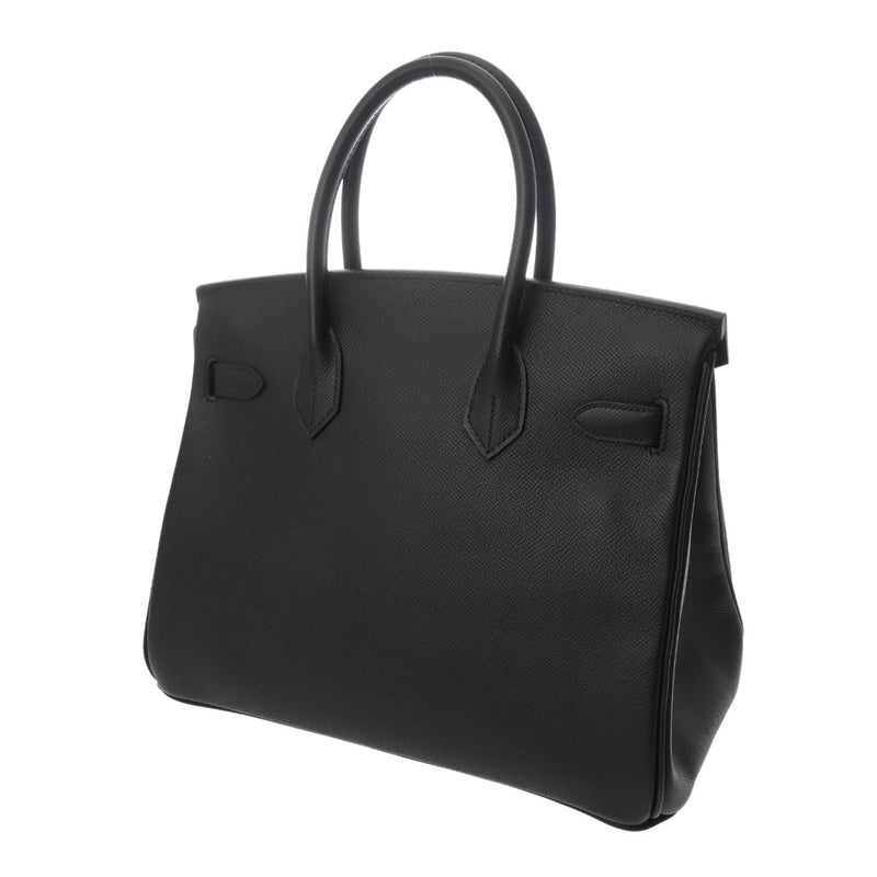 HERMES エルメス バーキン 30 ブラック □M刻印(2009年頃) レディース ヴォーエプソン ハンドバッグ Aランク 中古 銀蔵