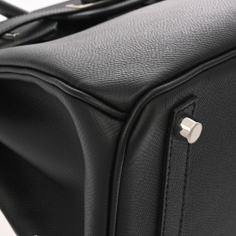 HERMES エルメス バーキン 30 ブラック □M刻印(2009年頃) レディース ヴォーエプソン ハンドバッグ Aランク 中古 銀蔵