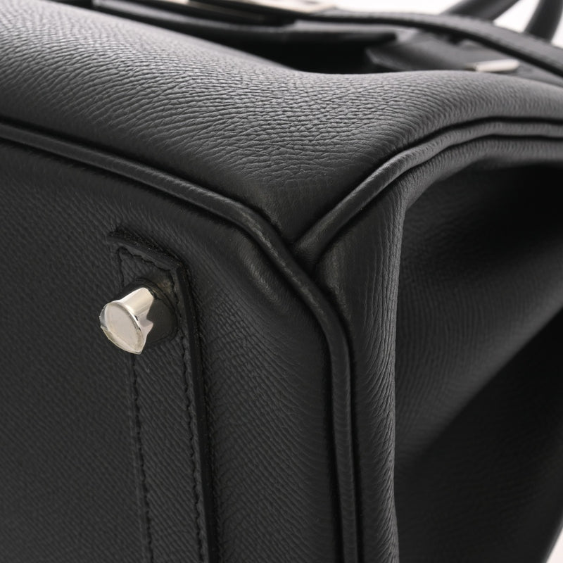 HERMES エルメス バーキン 30 ブラック □M刻印(2009年頃) レディース ヴォーエプソン ハンドバッグ Aランク 中古 銀蔵