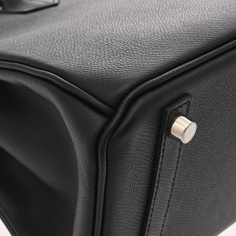 HERMES エルメス バーキン 30 ブラック □M刻印(2009年頃) レディース ヴォーエプソン ハンドバッグ Aランク 中古 銀蔵