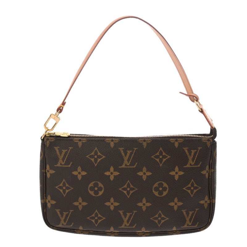LOUIS VUITTON ルイヴィトン モノグラム ポシェット アクセソワール ブラウン M51980 レディース モノグラムキャンバス アクセサリーポーチ Aランク 中古 銀蔵