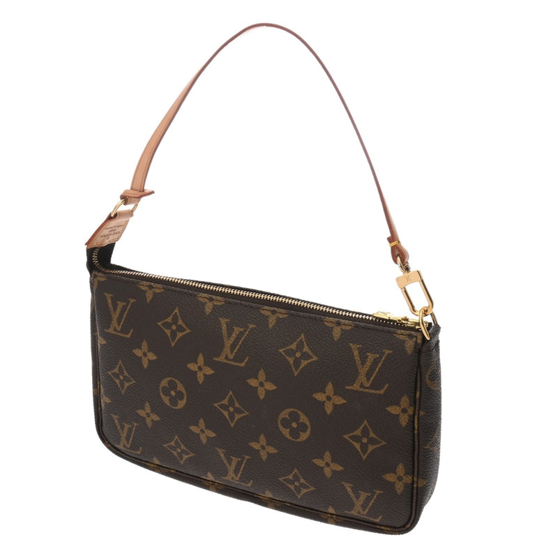 LOUIS VUITTON ルイヴィトン モノグラム ポシェット アクセソワール ブラウン M51980 レディース モノグラムキャンバス アクセサリーポーチ Aランク 中古 銀蔵