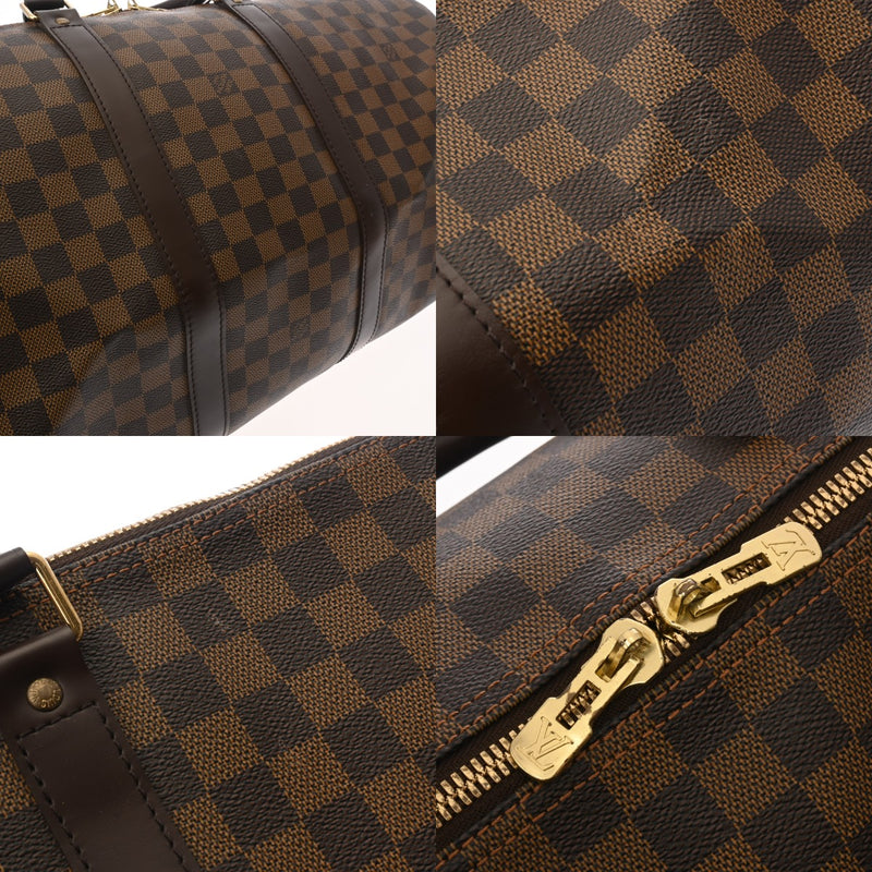 LOUIS VUITTON ルイヴィトン ダミエ キーポル 50 ブラウン N41427 ユニセックス ダミエキャンバス ボストンバッグ Aランク 中古 銀蔵