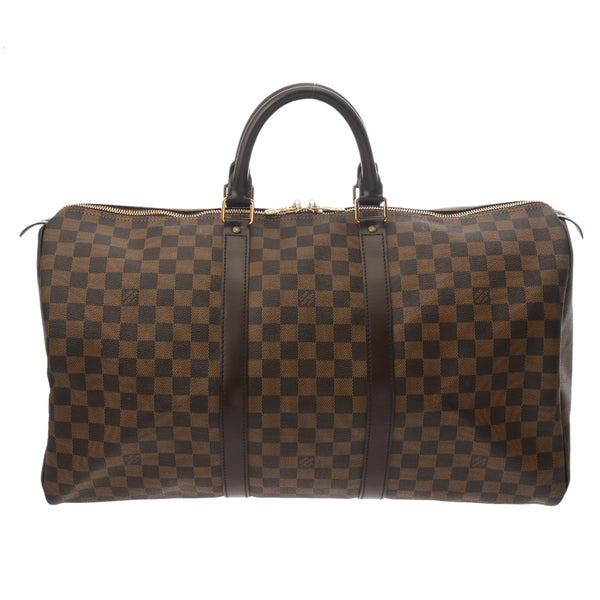 LOUIS VUITTON ルイヴィトン ダミエ キーポル 50 ブラウン N41427 ユニセックス ダミエキャンバス ボストンバッグ Aランク 中古 銀蔵