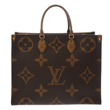 LOUIS VUITTON ルイヴィトン モノグラムジャイアント ジャイアントリバース オンザゴー GM 旧型 ブラウン M44576 ユニセックス モノグラムキャンバス ハンドバッグ Aランク 中古 銀蔵