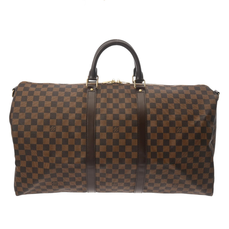 LOUIS VUITTON ルイヴィトン ダミエ キーポル バンドリエール 55 2WAY ブラウン N41414 ユニセックス ダミエキャンバス ボストンバッグ 新同 中古 銀蔵