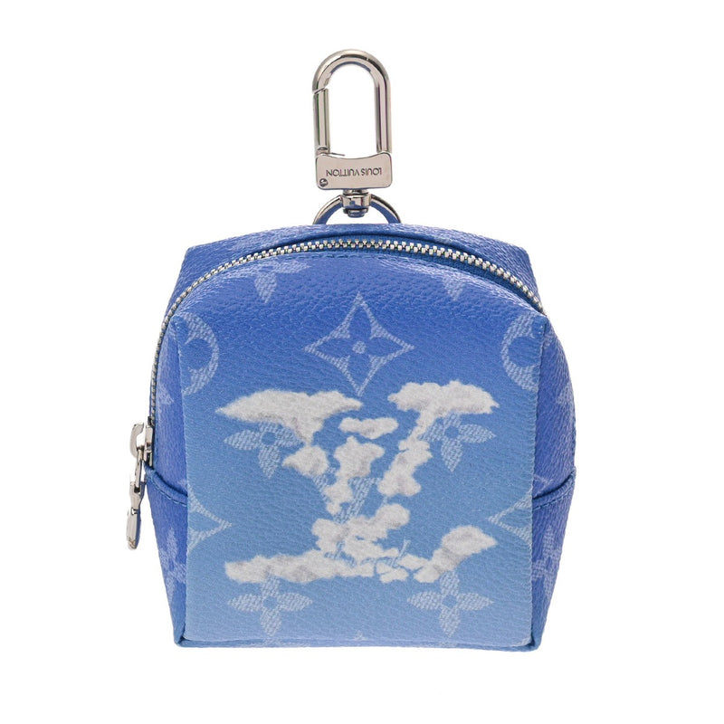 LOUIS VUITTON ルイヴィトン モノグラム クラウズ ビジューサックスクエアード ブルー MP2792 メンズ モノグラムキャンバス ポーチ Aランク 中古 銀蔵