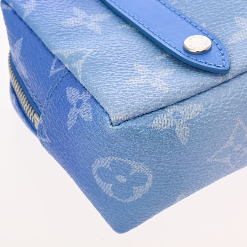 LOUIS VUITTON ルイヴィトン モノグラム クラウズ ビジューサックスクエアード ブルー MP2792 メンズ モノグラムキャンバス ポーチ Aランク 中古 銀蔵