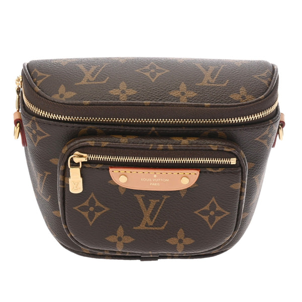 LOUIS VUITTON ルイヴィトン モノグラム ミニバムバッグ ブラウン M82335 レディース モノグラムキャンバス ショルダーバッグ 新同 中古 銀蔵