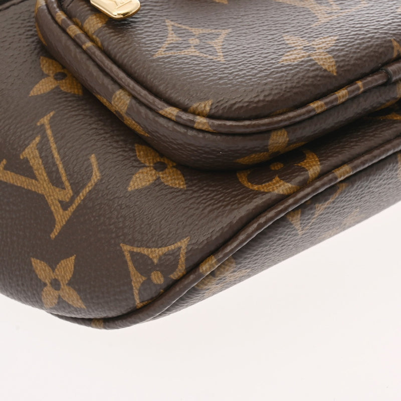 LOUIS VUITTON ルイヴィトン モノグラム ミニバムバッグ ブラウン M82335 レディース モノグラムキャンバス ショルダーバッグ 新同 中古 銀蔵